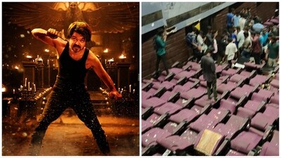 Vijay's fans vandalized a Chennai theatre during Leo trailer screening. Vijay's fans vandalized a Chennai theatre during Leo trailer screening.