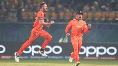 Paul van Meekeren (L) and Roelof van der Merwe (R) scripted a memory that will last a lifetime for the Netherlands. (Getty) Paul van Meekeren (L) and Roelof van der Merwe (R) scripted a memory that will last a lifetime for the Netherlands. (Getty)