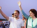 Congress leader Rahul Gandhi and party general secretary Priyanka Gandhi Vadra in Telangana. 