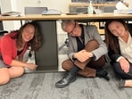Besides California, the earthquake drill was conducted at various other locations across the United States and the world. Besides California, the earthquake drill was conducted at various other locations across the United States and the world.