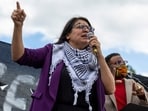 Rep. Rashida Tlaib speaks during a demonstration calling for a ceasefire in Gaza near the Capitol in Washington on October 18. Rep. Rashida Tlaib speaks during a demonstration calling for a ceasefire in Gaza near the Capitol in Washington on October 18.