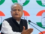 Senior Congress leader and Rajasthan Chief Minister Ashok Gehlot addresses the media. 