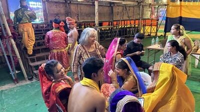 Ramlila, backstage