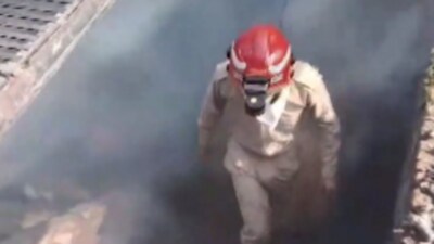 A fire broke out in the basement of an air-conditioning compressor repair warehouse in Gandhi Nagar market (Twitter.PTI) A fire broke out in the basement of an air-conditioning compressor repair warehouse in Gandhi Nagar market (Twitter.PTI)