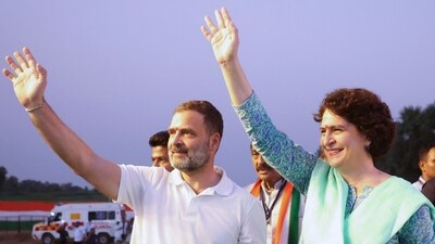 Congress leader Rahul Gandhi and party general secretary Priyanka Gandhi Vadra in Telangana. (ANI) Congress leader Rahul Gandhi and party general secretary Priyanka Gandhi Vadra in Telangana. (ANI)