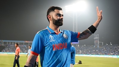 India's Virat Kohli waves to the fans after hitting the winning runs during their match against Bangladesh (ICC Twitter) India's Virat Kohli waves to the fans after hitting the winning runs during their match against Bangladesh (ICC Twitter)