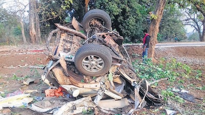 BEST QUALITY AVAILABLE: Five people were killed on Tuesday after a BJP MLA’s car convoy was attacked by Maoists at Dantewada in Chhattisgarh. Bheema Mandavi is an MLA from Bijapur constituency. (HT Photo) Pic received on April 9, 2019. BEST QUALITY AVAILABLE: Five people were killed on Tuesday after a BJP MLA’s car convoy was attacked by Maoists at Dantewada in Chhattisgarh. Bheema Mandavi is an MLA from Bijapur constituency. (HT Photo) Pic received on April 9, 2019.