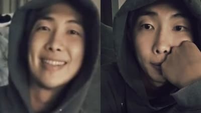 BTS' RM during his live session. BTS' RM during his live session.