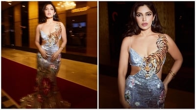 Bhumi Pednekar, exuding confidence and elegance from the very beginning, has emerged as one of the most stylish figures in the Bollywood scene. Her fashion quotient has consistently soared since her debut in the industry. In her latest Instagram posts, she showcases her inner feline prowess through a carefully curated themed ensemble. (Instagram/@bhumipednekar) Bhumi Pednekar, exuding confidence and elegance from the very beginning, has emerged as one of the most stylish figures in the Bollywood scene. Her fashion quotient has consistently soared since her debut in the industry. In her latest Instagram posts, she showcases her inner feline prowess through a carefully curated themed ensemble. (Instagram/@bhumipednekar)