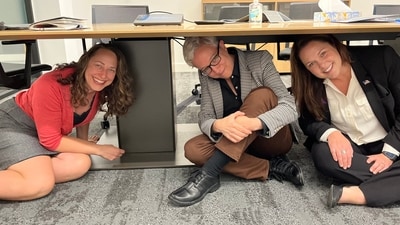 Besides California, the earthquake drill was conducted at various other locations across the United States and the world. (X(formerly Twitter)/@GovTinaKotek) Besides California, the earthquake drill was conducted at various other locations across the United States and the world. (X(formerly Twitter)/@GovTinaKotek)