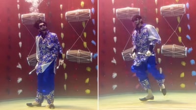The image shows a man dancing underwater. (Instagram/@hydroman_333) The image shows a man dancing underwater. (Instagram/@hydroman_333)