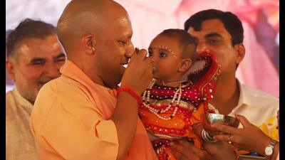 The CM at the Scheduled Caste/Tribe Conference at Numaish Maidan in Aligarh. (Sourced) The CM at the Scheduled Caste/Tribe Conference at Numaish Maidan in Aligarh. (Sourced)