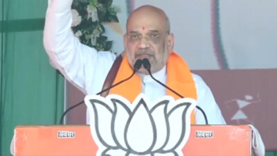 Union homes minister Amit Shah addressed a rally in Jagdalpur in poll-bound Chhattisgarh (Twitter Photo) Union homes minister Amit Shah addressed a rally in Jagdalpur in poll-bound Chhattisgarh (Twitter Photo)