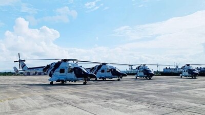 ALH Dhruv Mark III helicopters in Gujarat's Porbandar (ANI) ALH Dhruv Mark III helicopters in Gujarat's Porbandar (ANI)