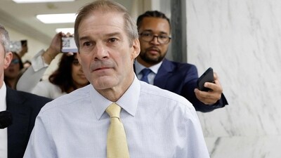 Jim Jordan leaves a meeting with House leadership at the Rayburn House Office Building on October 19, 2023 in Washington, DC. (AFP) Jim Jordan leaves a meeting with House leadership at the Rayburn House Office Building on October 19, 2023 in Washington, DC. (AFP)