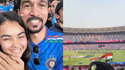 Tinder date at the stadium. (Instagram/@Khushi Sheth ) Tinder date at the stadium. (Instagram/@Khushi Sheth )