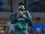 Pakistan's Usama Mir drops a catch of Australia's David Warner during the 2023 ICC Men's Cricket World Cup one-day international (ODI) match between Australia and Pakistan