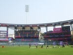 General view during practice at Wankhede Stadium