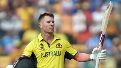 Warner went on to score 163 in 124 balls before falling to Haris Rauf in the 43rd over. (ANI ) Warner went on to score 163 in 124 balls before falling to Haris Rauf in the 43rd over. (ANI )