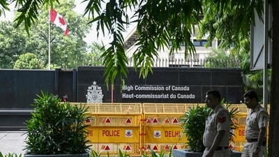 Security personnel stand guard in front of the High Commission of Canada in New Delhi (AFP) Security personnel stand guard in front of the High Commission of Canada in New Delhi (AFP)