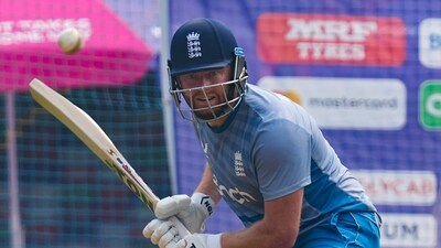 Jonny Bairstow during a practice session ahead of the ICC Men's Cricket World Cup 2023 match between England and South Africa, in Mumbai (PTI) Jonny Bairstow during a practice session ahead of the ICC Men's Cricket World Cup 2023 match between England and South Africa, in Mumbai (PTI)