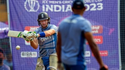 Mumbai: England's player Jos Buttler during a practice session ahead of the ICC Men's Cricket World Cup 2023 match between England and South Africa (PTI) Mumbai: England's player Jos Buttler during a practice session ahead of the ICC Men's Cricket World Cup 2023 match between England and South Africa (PTI)