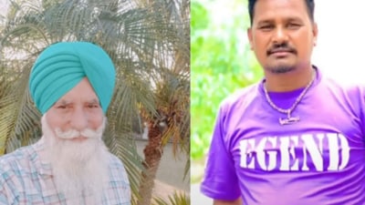 Sarpanch Veer Singh (left) and his aide Ranjeet Singh (right) (HT Photo) Sarpanch Veer Singh (left) and his aide Ranjeet Singh (right) (HT Photo)