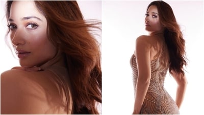 Tamannaah ditched all accessories to let the gown shine on its own. Lastly, she chose minimal glam picks, including mascara on the lashes, subtle shimmery eye shadow, feathered brows, glossy blush pink lip shade, rouge on the cheekbones, beaming highlighter, and light contouring for the glam picks. Centre-parted open silky long tresses with waves rounded it off. (Instagram) Tamannaah ditched all accessories to let the gown shine on its own. Lastly, she chose minimal glam picks, including mascara on the lashes, subtle shimmery eye shadow, feathered brows, glossy blush pink lip shade, rouge on the cheekbones, beaming highlighter, and light contouring for the glam picks. Centre-parted open silky long tresses with waves rounded it off. (Instagram)