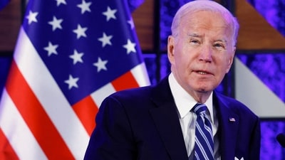 FILE PHOTO: U.S. President Joe Biden attended a meeting with Israeli Prime Minister Benjamin Netanyahu (not pictured), as he visits Israel amid the ongoing conflict between Israel and Hamas, in Tel Aviv, Israel, October 18, 2023. REUTERS/Evelyn Hockstein/File Photo (REUTERS)