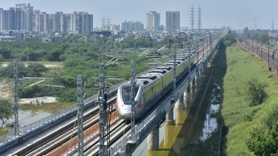 PM Modi will also flag off the RapidX train connecting Sahibabad to Duhai Depot, marking the launch of the Regional Rapid Transit System (RRTS) in India.&nbsp; (HT Photo/Sakib Ali)
