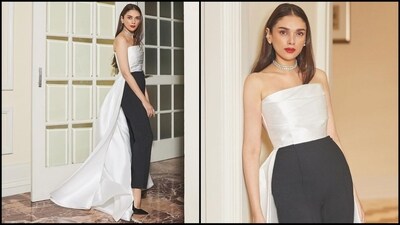 Aditi Rao Hydari earlier attended the L'Oréal event in Mumbai wearing an enchanting white and black attire that showcased the perfect blend of grace and glamour.&nbsp; (Instagram/@aditiraohydari)