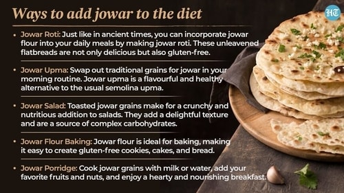 Toasted jowar grains make for a crunchy and nutritious addition to salads. They add a delightful texture and are a source of complex carbohydrates. Toasted jowar grains make for a crunchy and nutritious addition to salads. They add a delightful texture and are a source of complex carbohydrates.