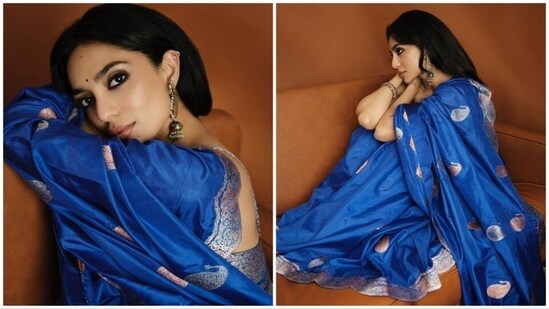The stunning Sobhita Dhulipala embraced a traditional appearance while attending an award show in Mumbai, the City of Dreams, on October 19. She graced the occasion in a beautiful Banarasi silk saree paired with a sleeveless blouse.&nbsp;(Instagram/@sobhitad)