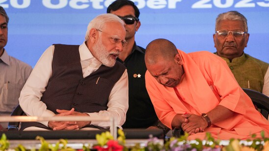 Uttar Pradesh Chief Minister Yogi Adityanath and Union Minister of Housing &amp; Urban Affairs Hardeep Singh Puri were among the leaders present on the occasion.&nbsp;(PTI)