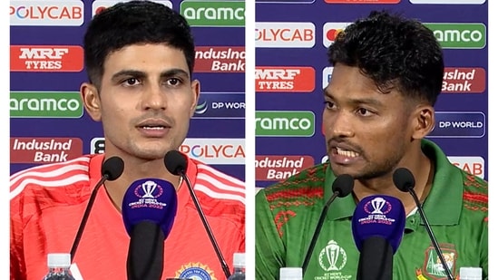 Shubman Gill and Najmul Hossain Shanto