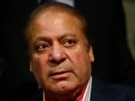 Ousted Prime Minister of Pakistan, Nawaz Sharif, speaks during a news conference at a hotel in London, Britain.