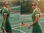 Pooja Hegde recently went to the Maldives for a vacation. The star has been delighting her Instagram family by sharing snippets of her time there. Her most recent post shows the actor playing tennis at the resort she was staying in. Scroll through to see what she wore for the 'epic game'.&nbsp;