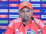 Rahul Dravid during the press conference ahead of India's match against NZ. Rahul Dravid during the press conference ahead of India's match against NZ.
