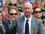 Former Manchester United and England football player Bobby Charlton during Wimbledon 2018