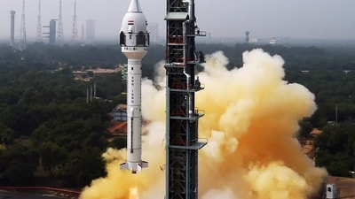 Indian Space Research Organisation (ISRO) successfully launches the Gaganyaan's Flight Test Vehicle Abort Mission-1 (TV-D1) (ISRO Twitter) Indian Space Research Organisation (ISRO) successfully launches the Gaganyaan's Flight Test Vehicle Abort Mission-1 (TV-D1) (ISRO Twitter)