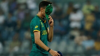 South Africa's Marco Jansen reacts (REUTERS)