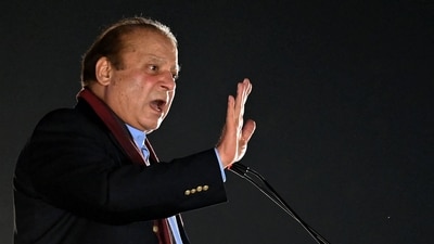 Nawaz Sharif In Pakistan: Pakistan's former Prime Minister Nawaz Sharif addresses his supporters gathered at a park during an event held to welcome him in Lahore. (AFP) Nawaz Sharif In Pakistan: Pakistan's former Prime Minister Nawaz Sharif addresses his supporters gathered at a park during an event held to welcome him in Lahore. (AFP)