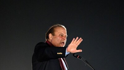 Pakistan's former Prime Minister Nawaz Sharif addresses his supporters. (AFP) Pakistan's former Prime Minister Nawaz Sharif addresses his supporters. (AFP)