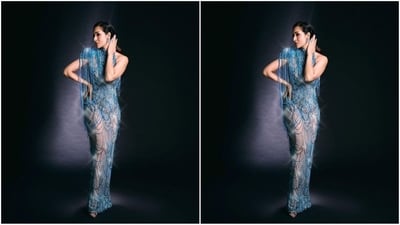 Malaika's stunning bodycon gown is from the shelves of designer Jean Louis Sabaji's autumn 22 couture collection, while her styling was expertly done by celebrity fashion stylist Aastha Sharma. (Instagram/@malaikaaroraofficial)