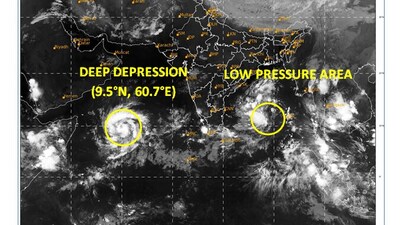 Cyclone Tej is expected to turn into a severe cyclonic storm storm by Sunday, said IMD. (Twitter/IMD) Cyclone Tej is expected to turn into a severe cyclonic storm storm by Sunday, said IMD. (Twitter/IMD)