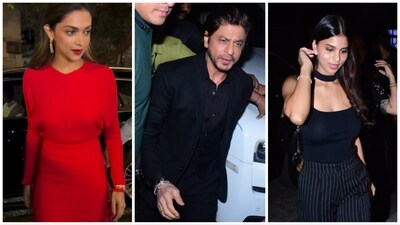 Deepika Padukone, Shah Rukh Khan, Suhana Khan party at a Mumbai club. Deepika Padukone, Shah Rukh Khan, Suhana Khan party at a Mumbai club.