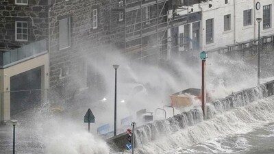 Gale-force winds whipped up storm surges on the southern shores of the Baltic Sea. (AP) Gale-force winds whipped up storm surges on the southern shores of the Baltic Sea. (AP)
