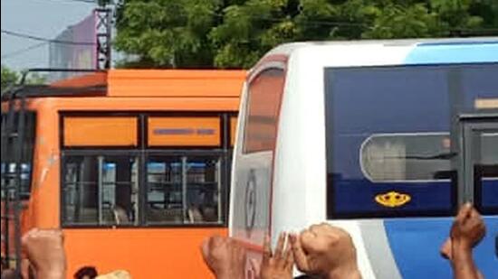 Transport minister Laljit Singh Bhullar said as per the guidelines, bus permits could only be extended once from the reaching destination, but private bus operators had extended these permits multiple times. (HT File)