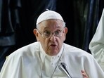 Pope Francis holds prayer for migrants and refugees in St. Peter's Square at the Vatican on October 19.