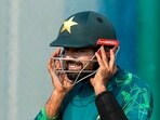 Pakistan captain Babar Azam during a practice session